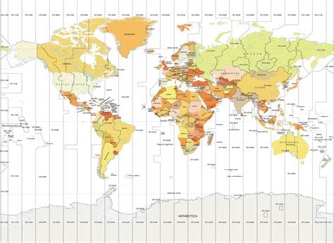 world time zone map.